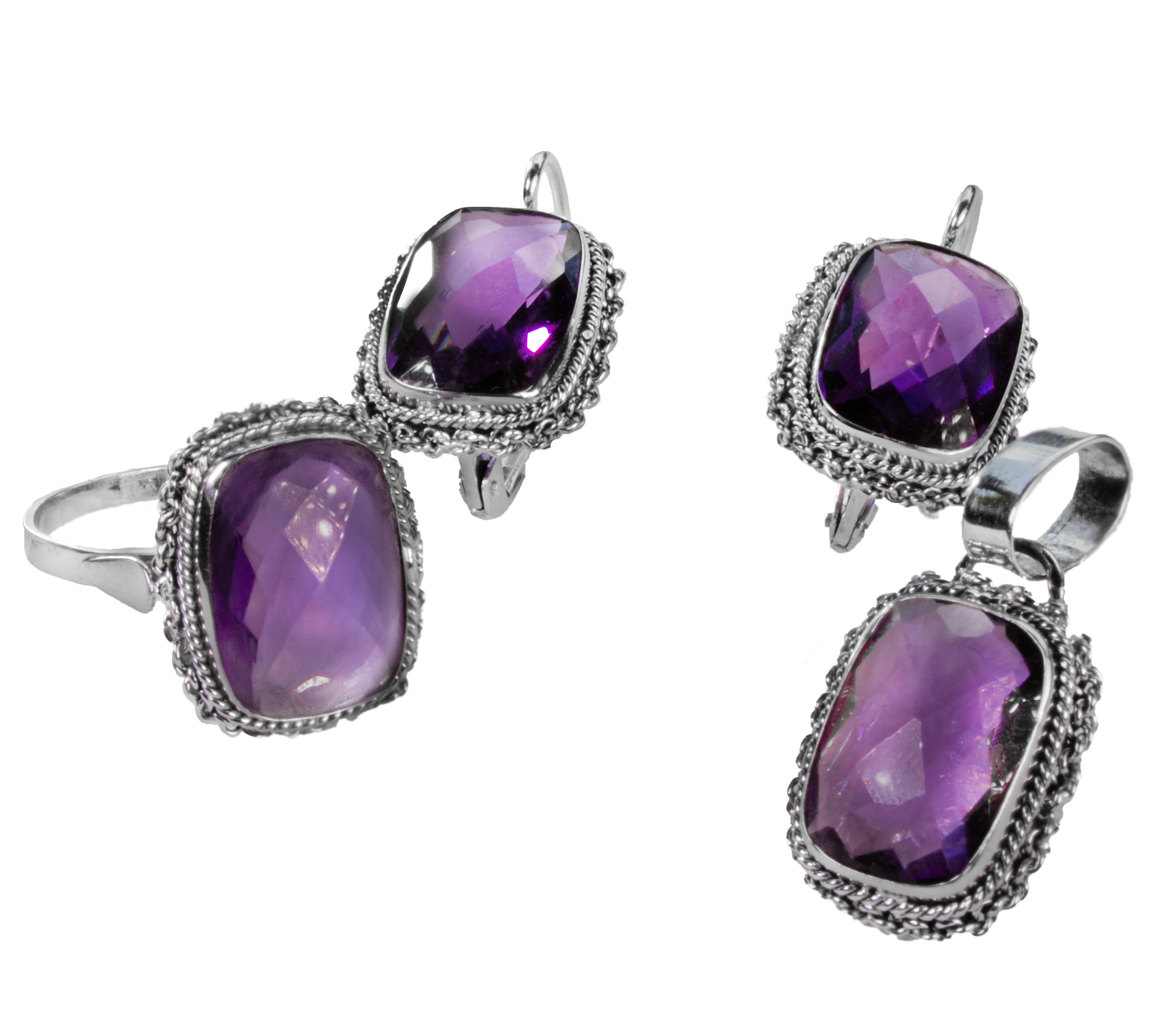 Set de Joyas en Plata y Amatista