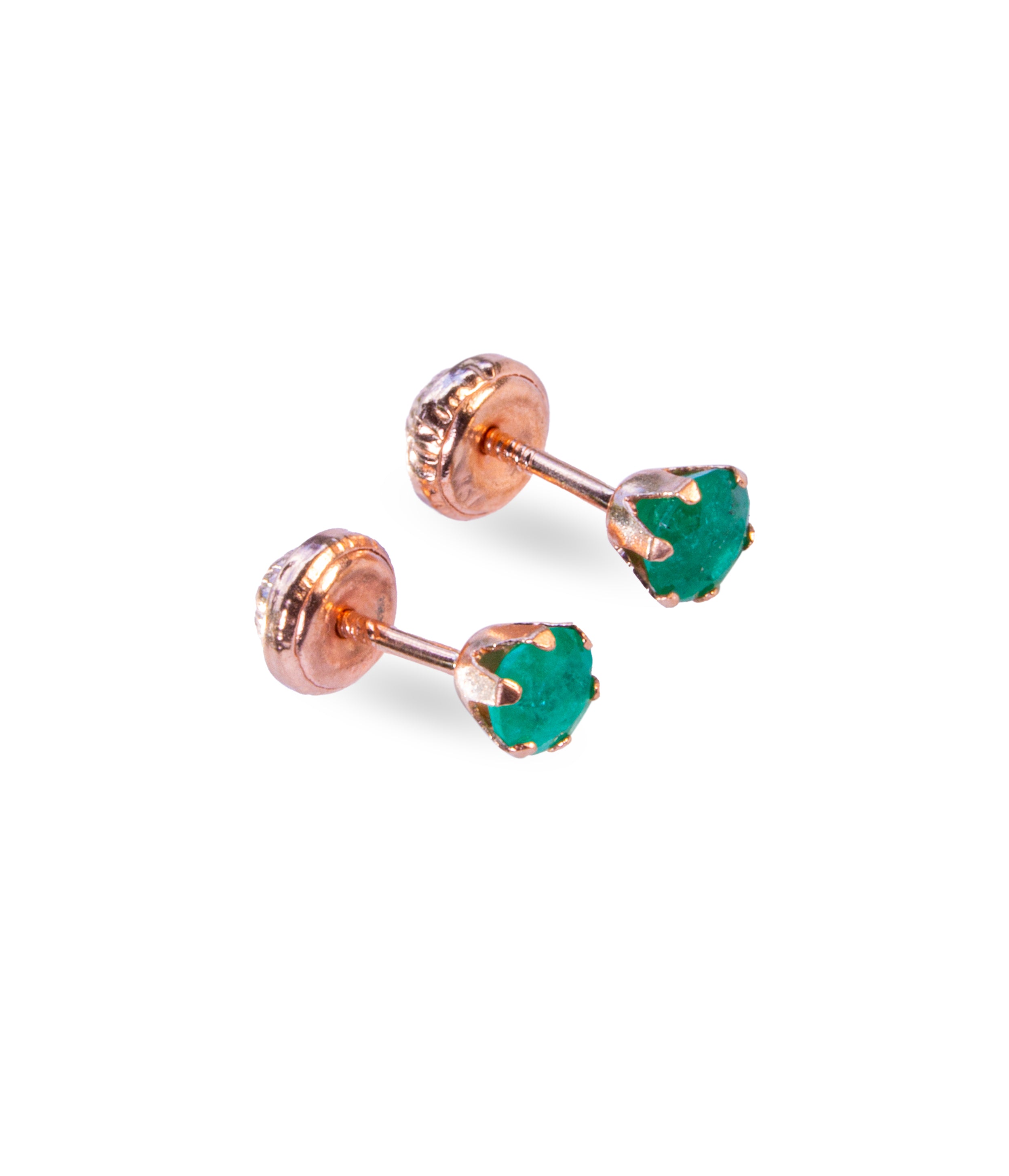 Aretes de Esmeralda con Montura de Oro