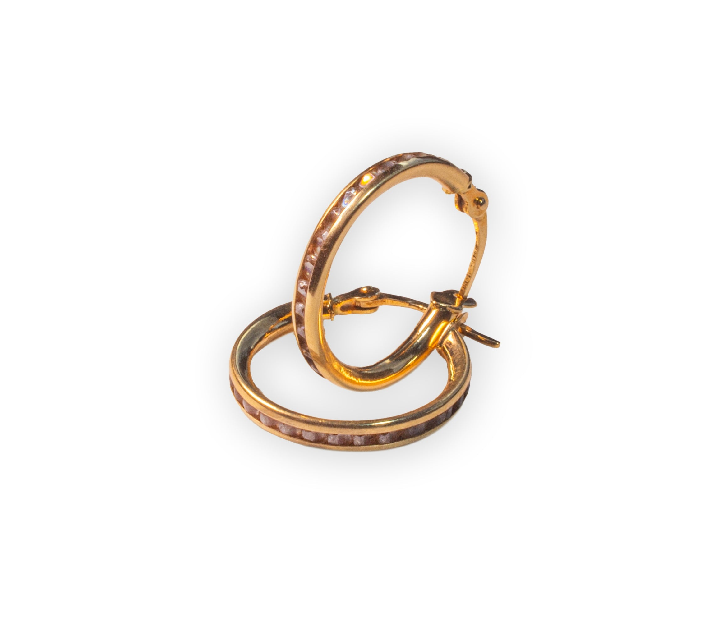 Aros Brillantes de Oro Amarillo