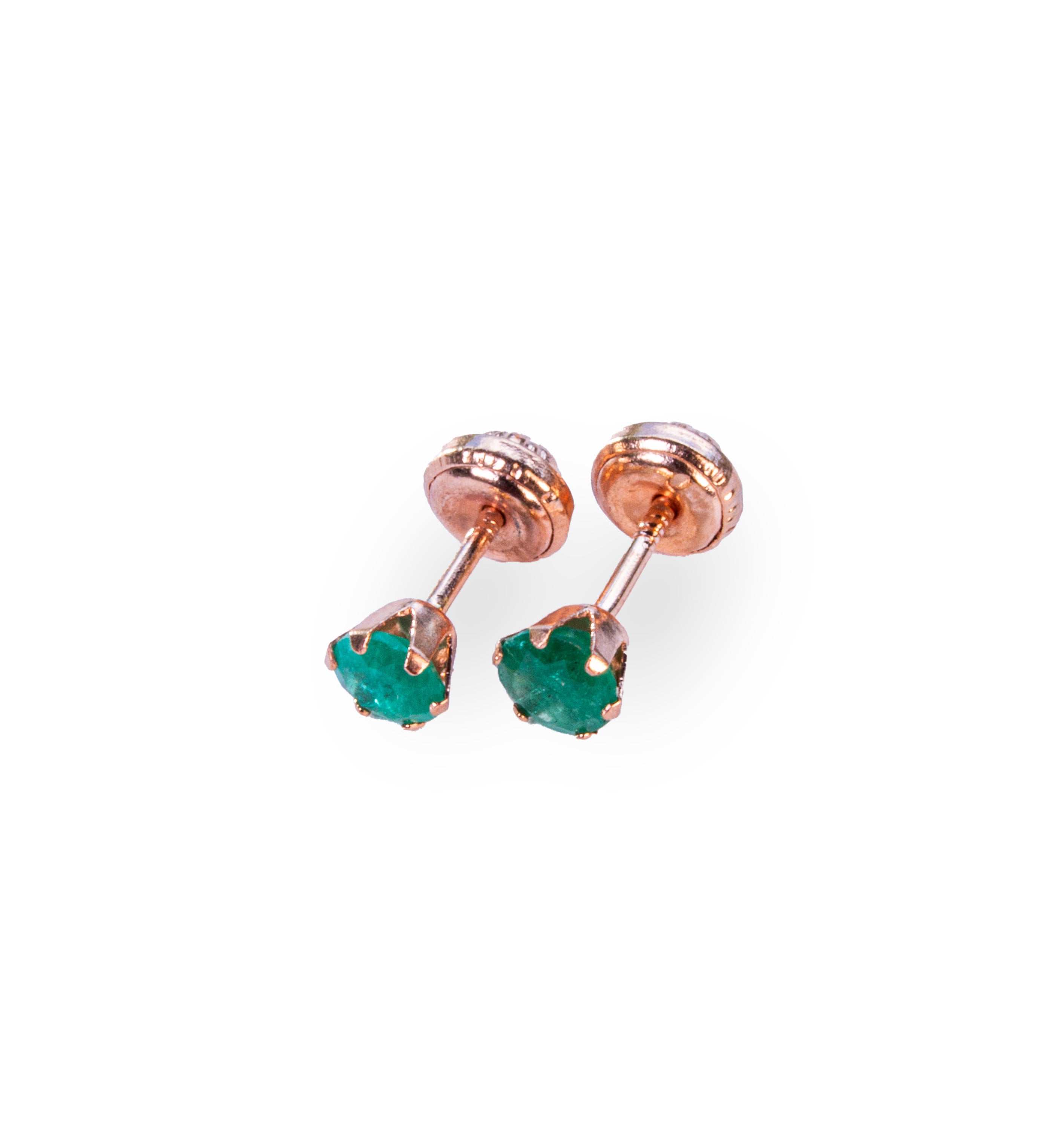 Aretes de Esmeralda con Montura de Oro