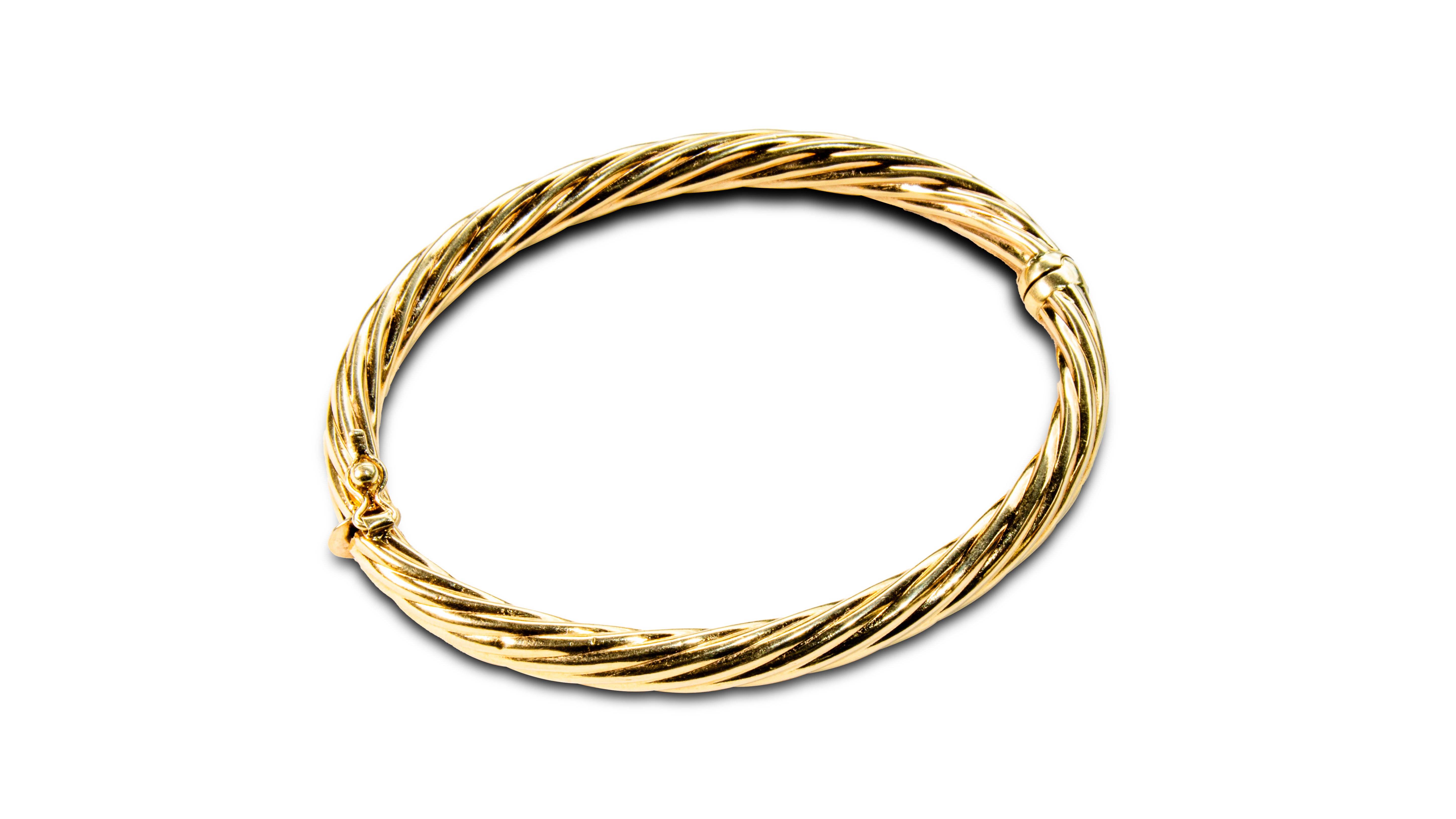 Brazalete de Oro Amarillo con Diseño en Espiral