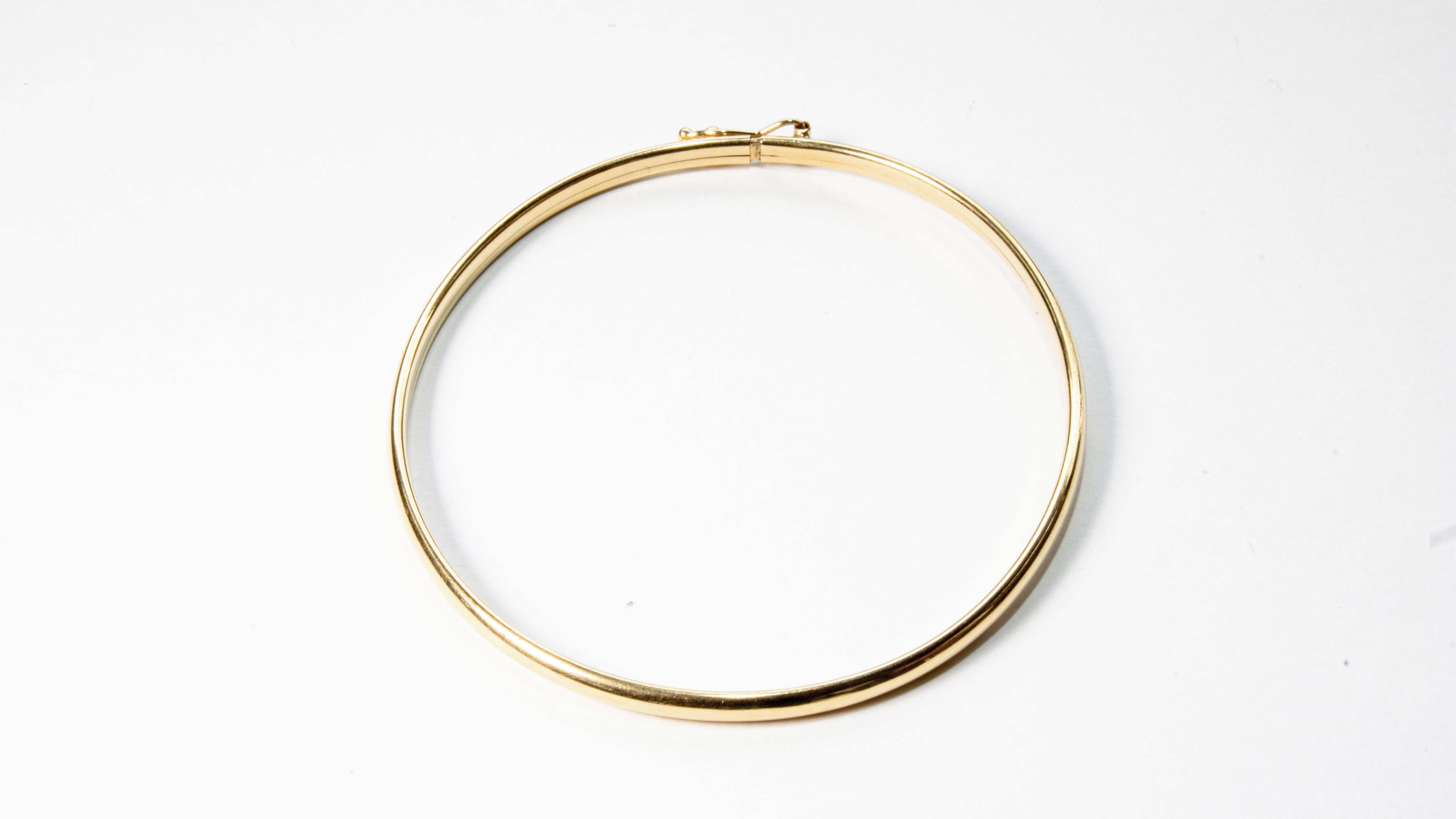 Brazalete de Oro Amarillo 18K Minimalista